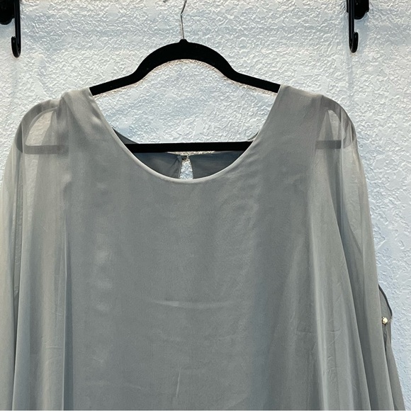 Soft Surroundings Silk Tribeca Shift Dress in Silver Sage NWT! Size Medium - Picture 5 of 14